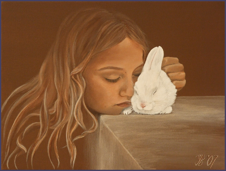 portret-van-meisje-met-konijn