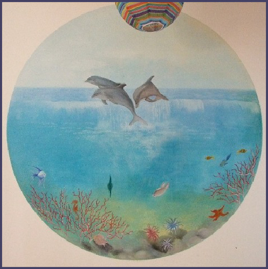 dolfijnen.muurschildering-cirkel