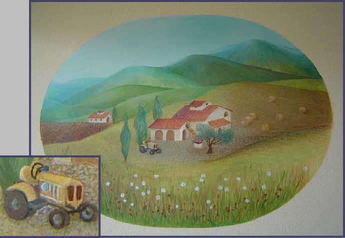 wandschildering-tractor