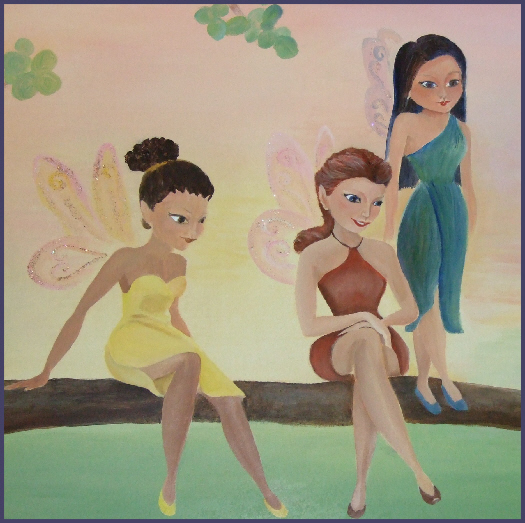 tinkerbell-muurschildering-met-iridessa-rosetta-en-silvermist